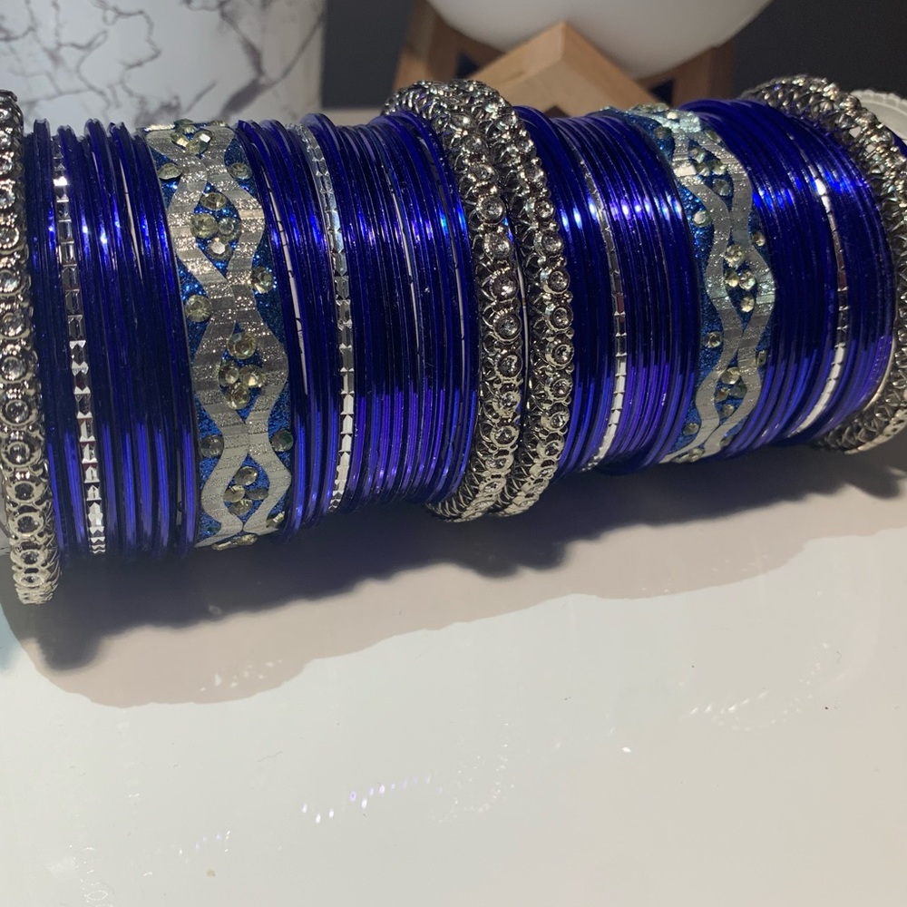 Royal blue bangle set - 2 hands